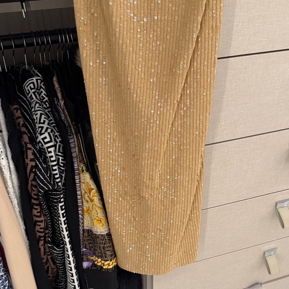 Retrofete Gold Sequin Midi Dress - Picture 5 of 7